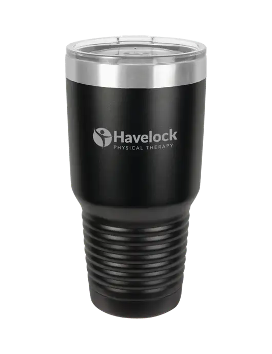 Polar Camel 30 oz Powder Coated Black Vacuum Insulated Tumbler w/Havelock Logo