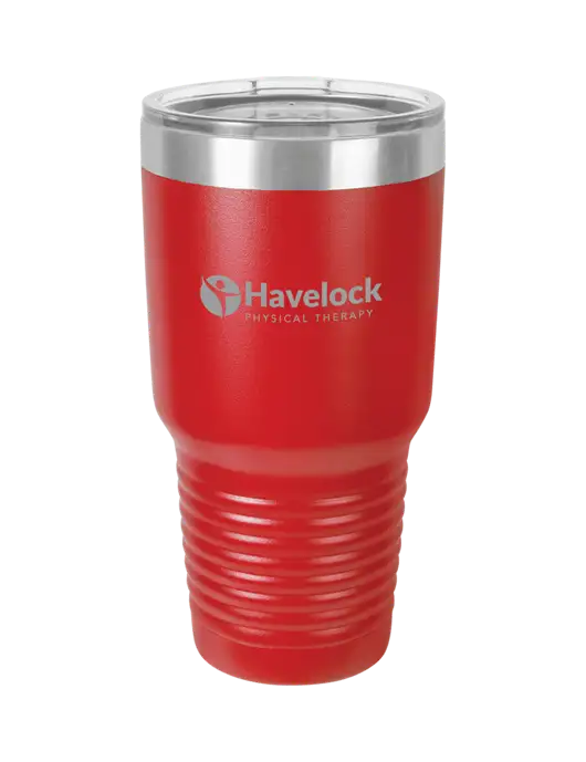 Polar Camel 30 oz Powder Coated Red Vacuum Insulated Tumbler  w/Havelock Logo