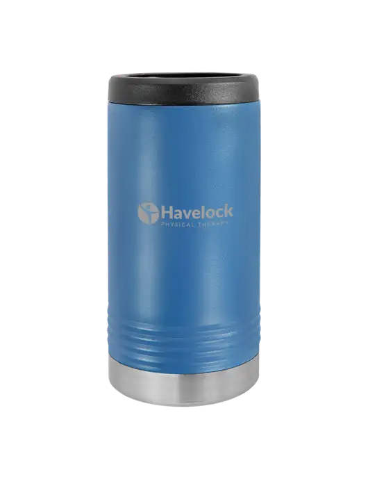 Polar Camel Powder Coated Royal Blue Vacuum Insulated Slim Beverage Holder w/Havelock Logo