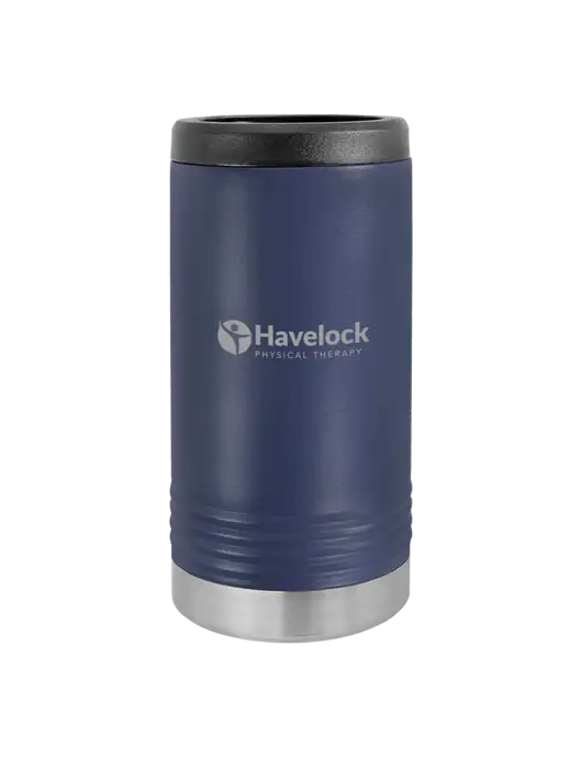 Polar Camel Powder Coated Navy Vacuum Insulated Slim Beverage Holder w/Havelock Logo