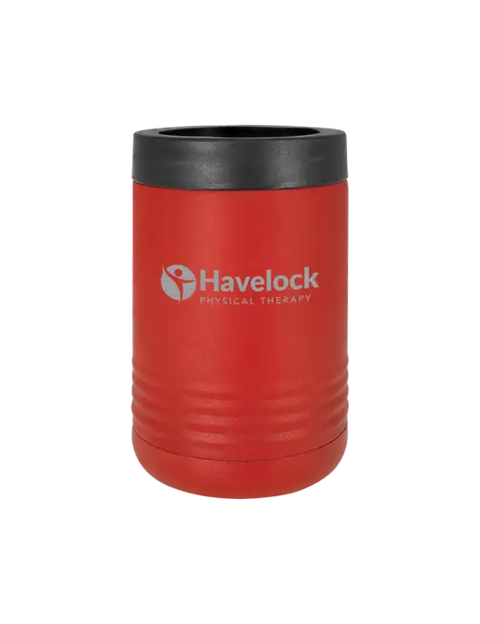 Polar Camel 12 oz Powder Coated Red Vacuum Insulated Beverage Holder w/Havelock Logo