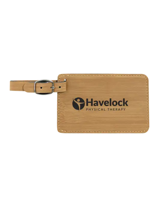 Bamboo Leatherette Luggage Tag w/Havelock Logo