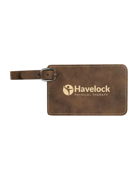 Rustic Leatherette Luggage Tag w/Havelock Logo