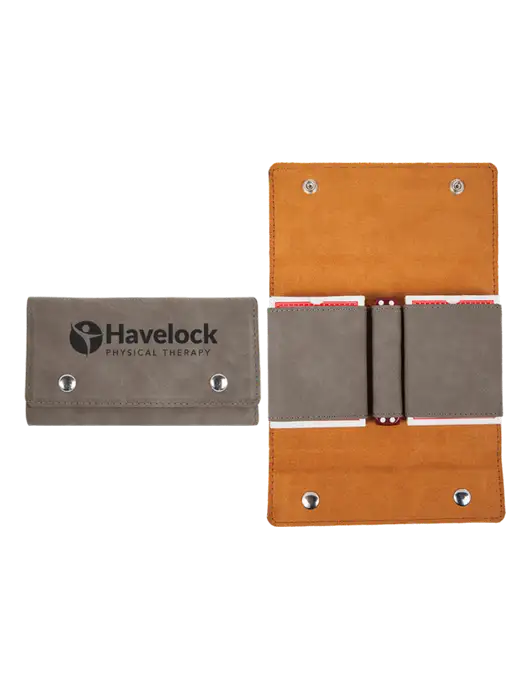 Grey Leatherette Card & Dice Set w/Havelock Logo