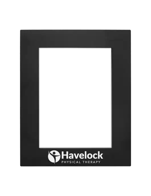 Black Aluminum Photo Frame, 5 x 7 w/Havelock Logo