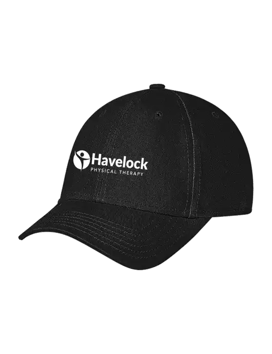 Black Structured Soft Snap Closure Hook & Loop Cap w/Havelock Logo
