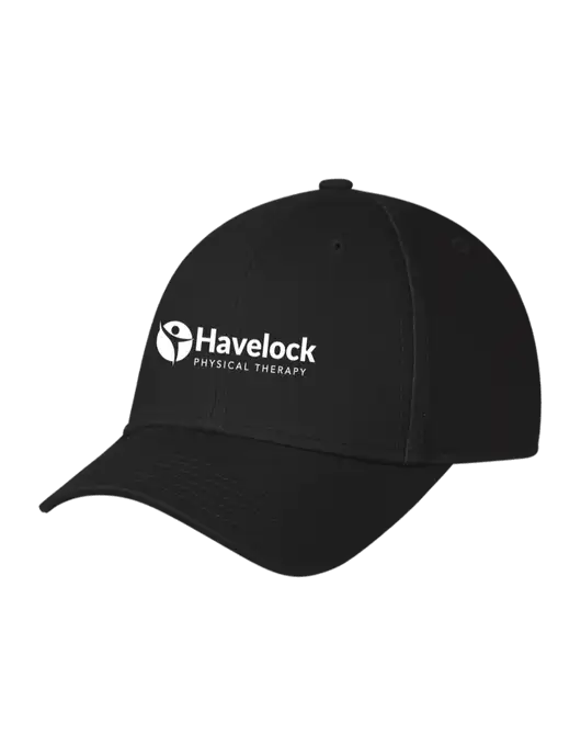Black Structured Cap Hook & Loop w/Havelock Logo