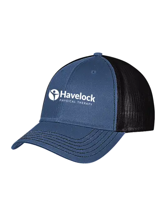 Dark Royal/Black Mesh Trucker Cap Snap Back w/Havelock Logo