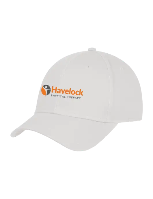 White Structured Cap Hook & Loop w/Havelock Logo