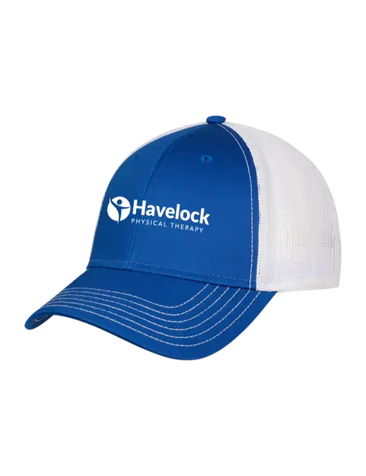 Royal/White Mesh Trucker Cap Snap Back w/Havelock Logo