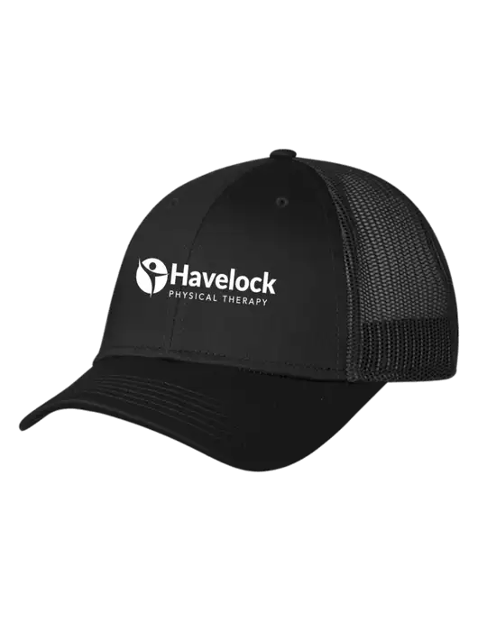 Black Mesh Trucker Cap Snap Back w/Havelock Logo