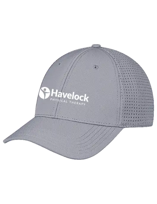 Grey Performance Stretchable Cap Hook & Loop w/Havelock Logo