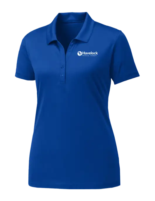 Womens Royal PosiCharge Competitor Polo w/Havelock Logo