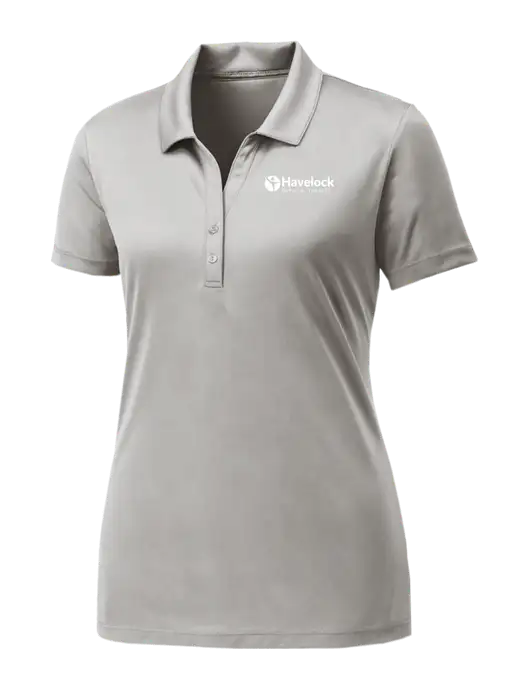 Womens Very Light Grey PosiCharge Competitor Polo w/Havelock Logo