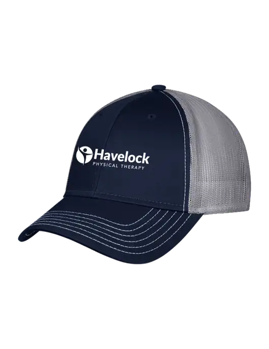 Navy & Grey Mesh Trucker Cap Snap Back w/Havelock Logo