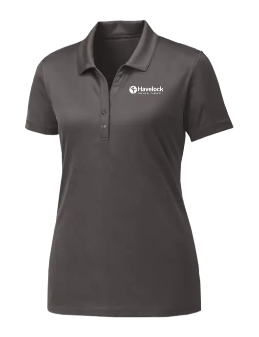 Womens Dark Grey PosiCharge Competitor Polo w/Havelock Logo