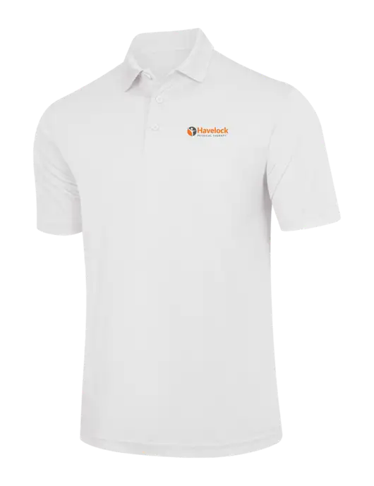 White PosiCharge Competitor Polo w/Havelock Logo