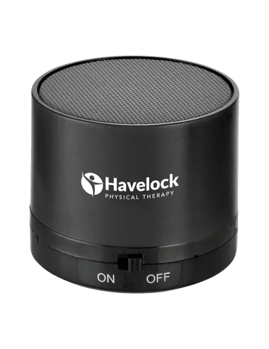 Black Cylinder Bluetooth Speaker w/Havelock Logo