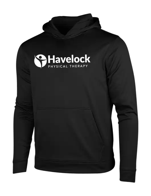 Black Fleece Sport-Wick Hooded Pullover w/Havelock Logo