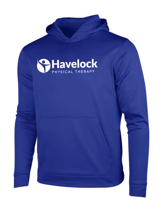 True Royal Sport-Wick Fleece Hooded Pullover w/Havelock Logo