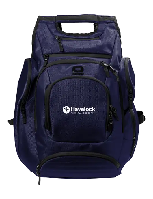 OGIO Navy Metro Ballistic Laptop Backpack w/Havelock Logo