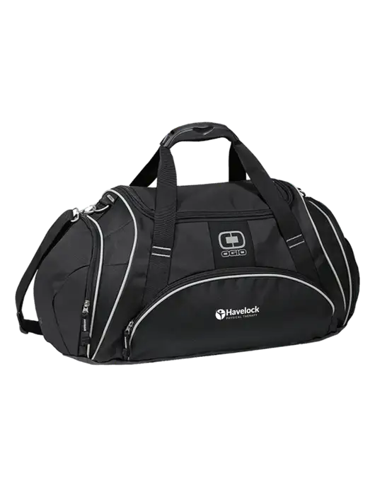 OGIO Black Crunch Duffel
 w/Havelock Logo