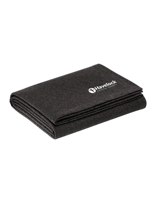 Recycled Charcoal Heather Blanket w/Havelock Logo