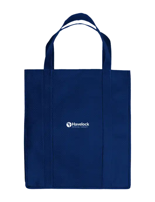Eco Reusable Jumbo Navy Blue Shopping Bag w/Havelock Logo