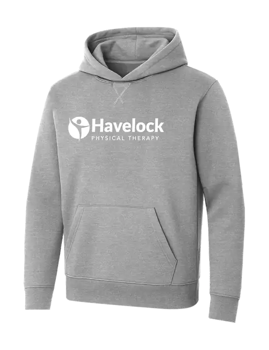 Allmade Granite Grey Heather Organic French Terry Pullover Hoodie w/Havelock Logo