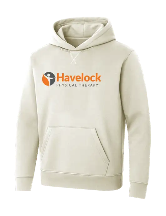 Allmade White Sand Organic French Terry Pullover Hoodie w/Havelock Logo