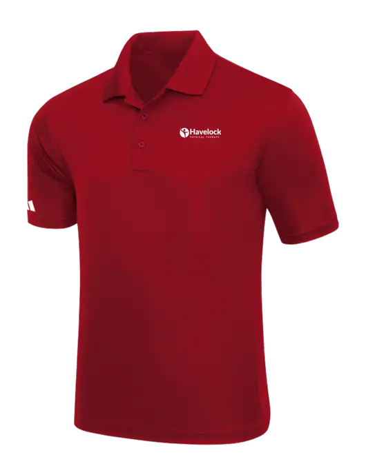 Adidas Red Basic Sport Polo w/Havelock Logo