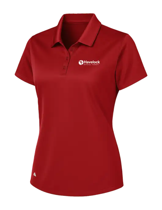Adidas Red Womens Basic Sport Polo w/Havelock Logo