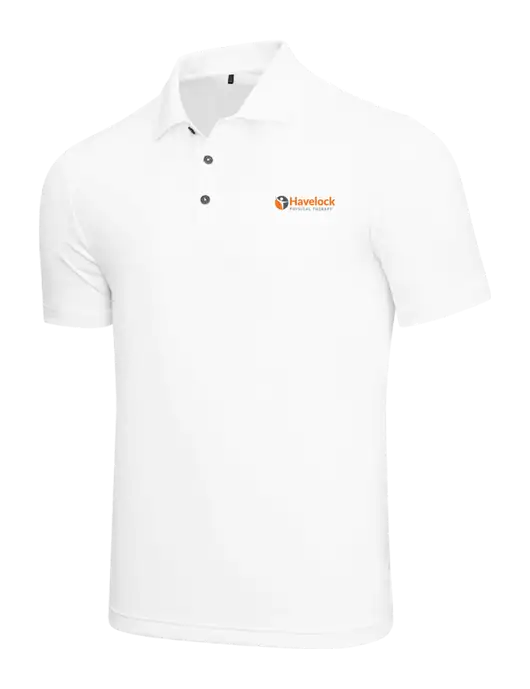 Adidas White Performance Polo w/Havelock Logo