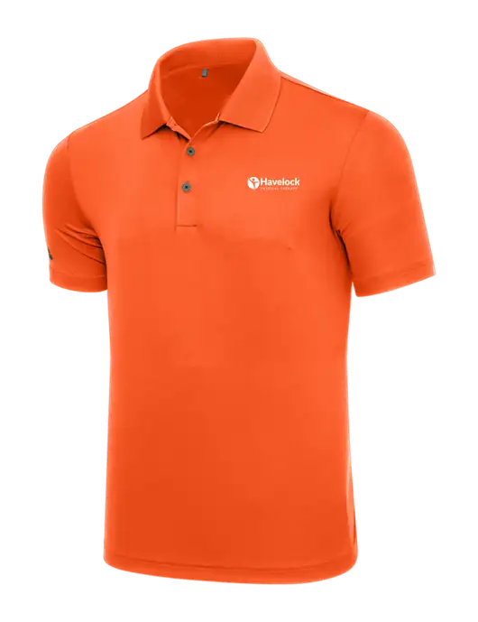 Adidas Orange  Performance Polo w/Havelock Logo