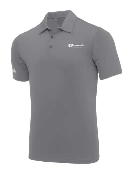 Adidas Medium Grey Ultimate Solid Polo w/Havelock Logo