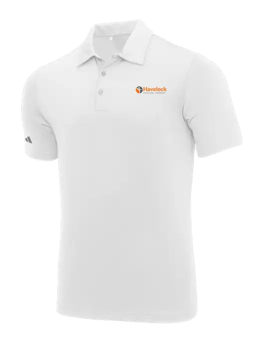 Adidas White Ultimate Solid Polo w/Havelock Logo