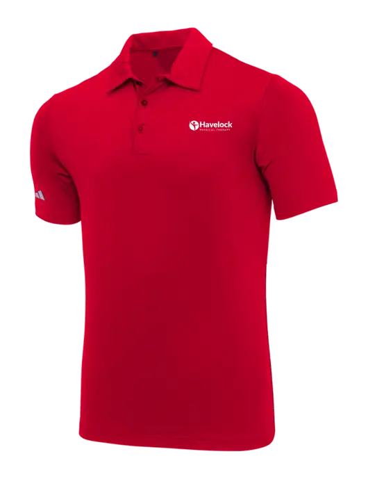 Adidas Red Ultimate Solid Polo w/Havelock Logo