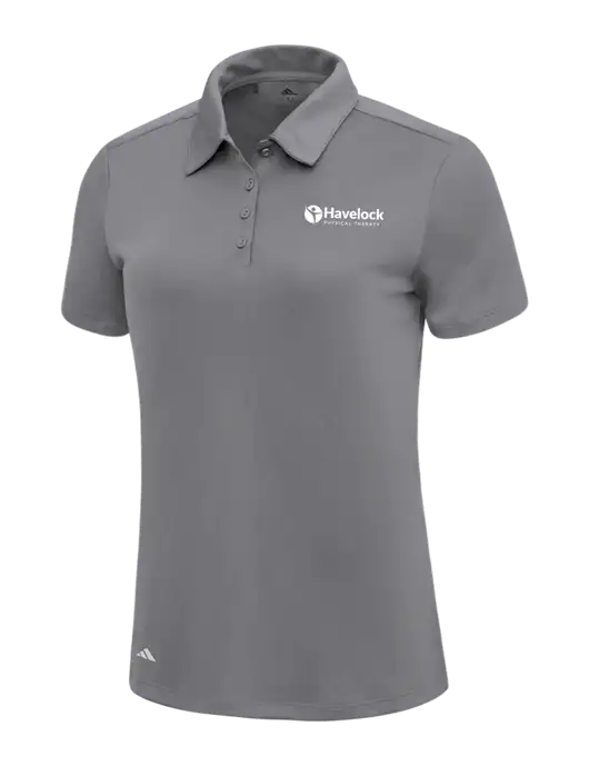 Adidas Medium Grey Womens Ultimate Solid Polo w/Havelock Logo