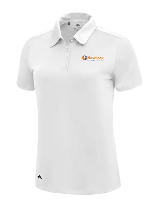 Adidas White Womens Ultimate Solid Polo w/Havelock Logo