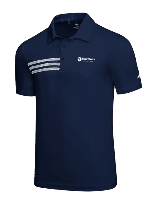 Adidas Navy 3 Stripes Chest Polo w/Havelock Logo