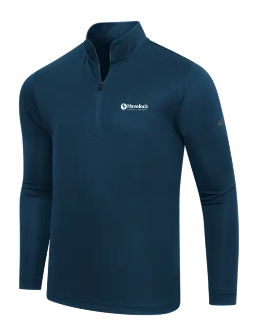 Adidas Navy Lightweight Quarter Zip Pullover w/Havelock Logo