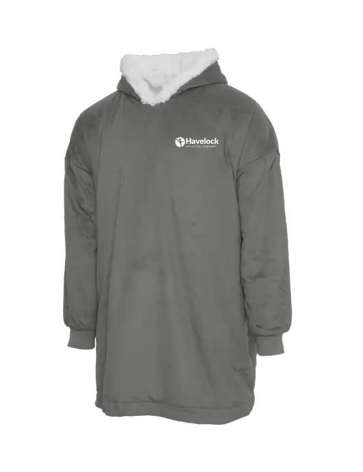 Wearable Lodge Medium Grey Blanket w/Havelock Logo