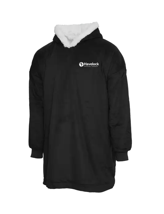 Wearable Lodge Black Blanket w/Havelock Logo