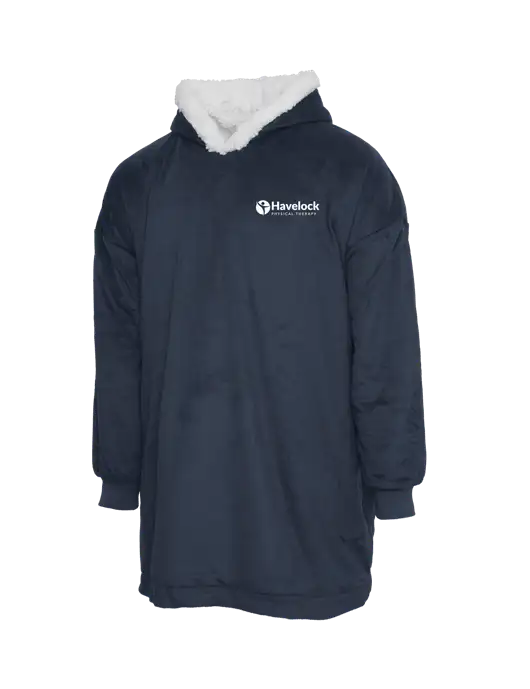 Wearable Lodge Navy Blanket w/Havelock Logo