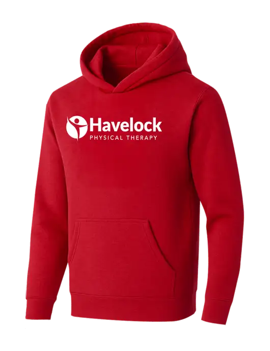 BELLA+CANVAS Red Sponge Fleece Pullover Hoodie w/Havelock Logo