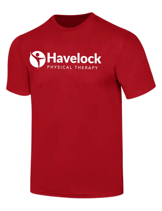 Simply Soft Red 4.5oz  Poly/Combed Ring Spun Cotton T-Shirt w/Havelock Logo