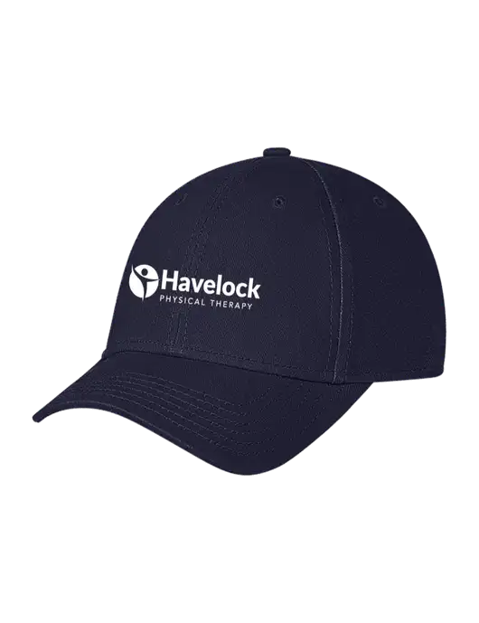 Navy Structured Soft Snap Closure Hook & Loop Cap w/Havelock Logo