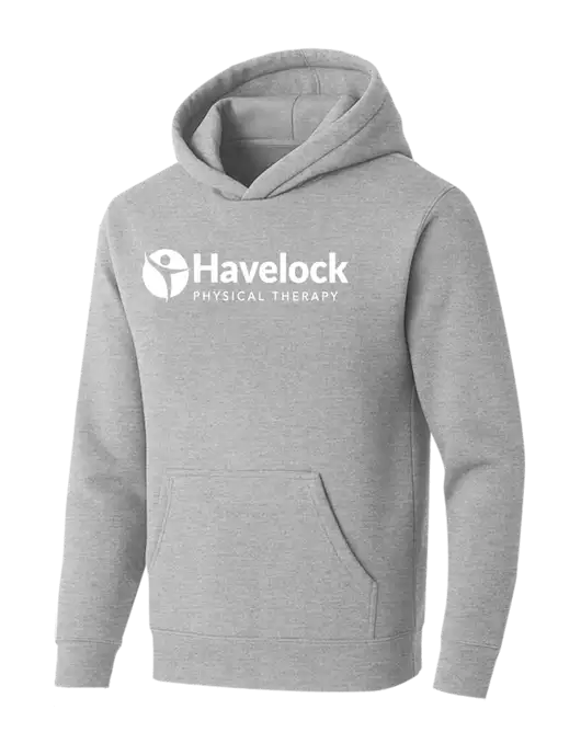BELLA+CANVAS Light Grey Heather Sponge Fleece Pullover Hoodie w/Havelock Logo
