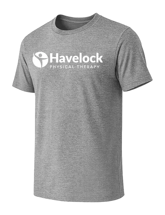 BELLA+CANVAS Heather Grey CVC Short Sleeve Tee w/Havelock Logo