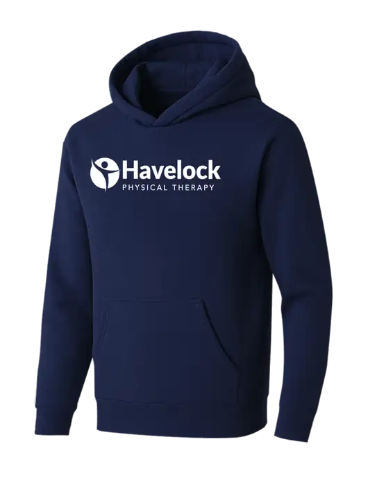 BELLA+CANVAS Navy Sponge Fleece Pullover Hoodie w/Havelock Logo